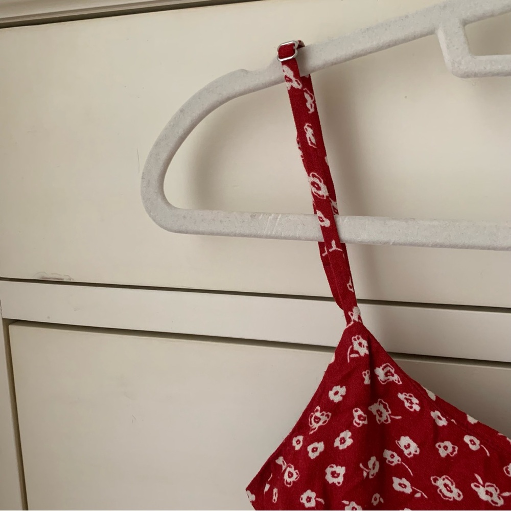 Reformation Red Floral Mini Dress - Picture 4 of 7
